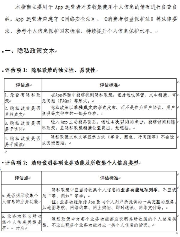 AppΥ��Υ���ռ�ʹ�ø�����Ϣ������ָ��