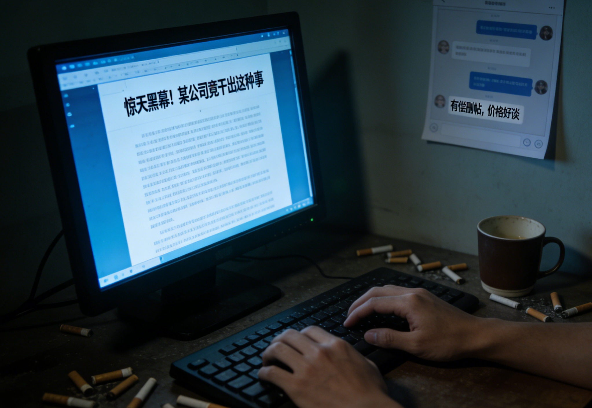 网络发布转载企业负面信息，以有偿删帖勒索主犯获刑十年