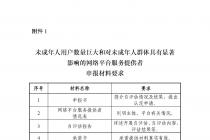 未成年人用户数量巨大和对未成年人群体具有显著影响的网络平台服务提供者认定工作指南